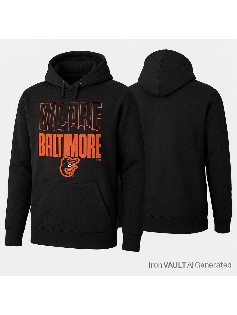 Baltimore Orioles Women’s Small Black Hoodie We Are Baltimore Fanatics MLB